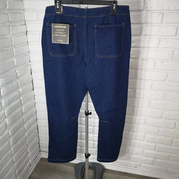 NWT Rachel Roy Awesome Ladies Size 12/31 Hight Rise Dark Wash 26" Straight Pants - Picture 2 of 16